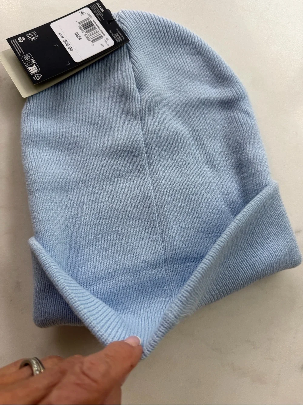 Under Armour Light Blue Cuffed Beanie with Logo Patch NWT